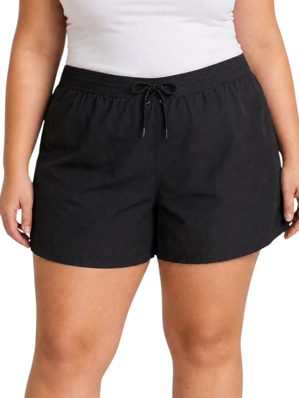 Ava & Viv Board Shorts Women’s 16W 18W Black Pull on Swim Shorts Beach Surf